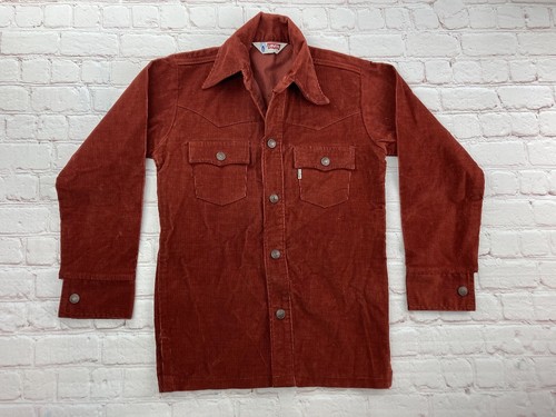 Rare Levi's Early 70's Corduroy Trucker Jacket Brown Vintage White Tab  Small USA