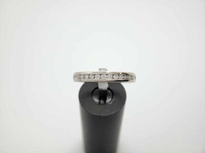 14k White Gold Natural Round Diamond Wedding Band Ring 0.25 Ct