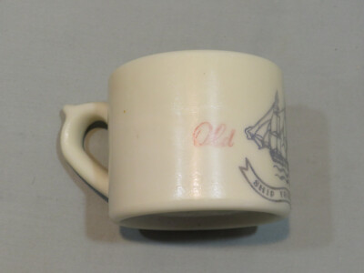 Vintage Old Spice Ship Friendship Glass Mug, Shulton, Lot #2
