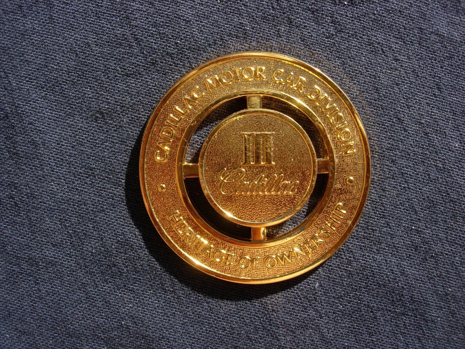 Cadillac Motor Car Division Heritage Ownership Medallion