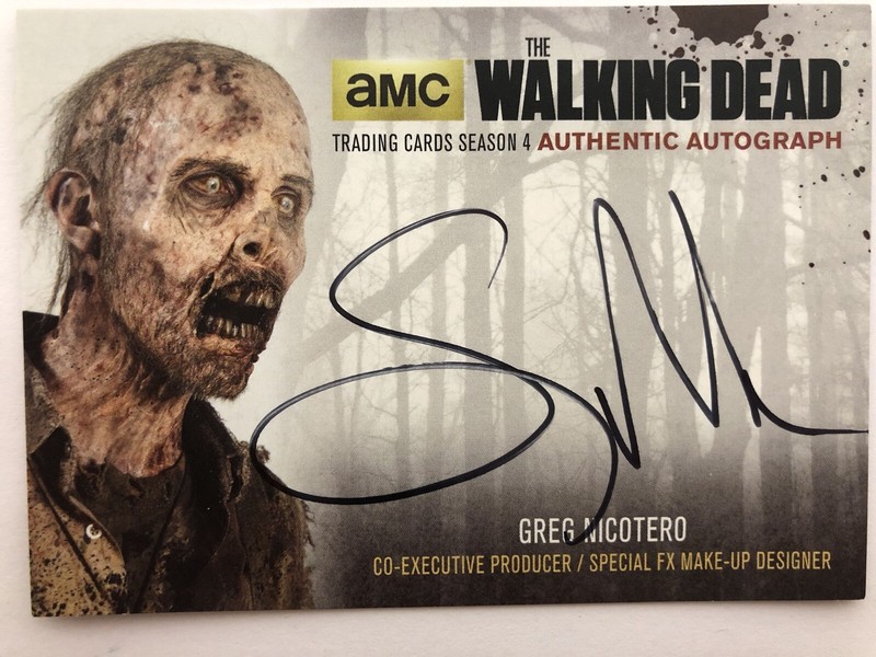 Walking Dead Season 4 PART 1 Greg Nicotero -  STANDARD AUTOGRAPH GN2