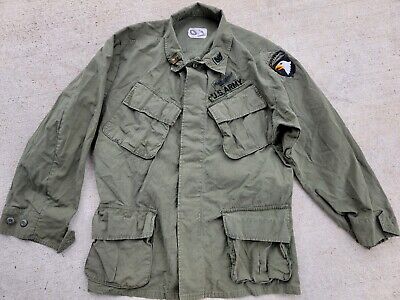 1960s Coats and Jackets 1960’s Vietnam Poplin OG-107 Coat man's Combat Tropical Slant Pocket Shirt 101 $160.00 AT vintagedancer.com