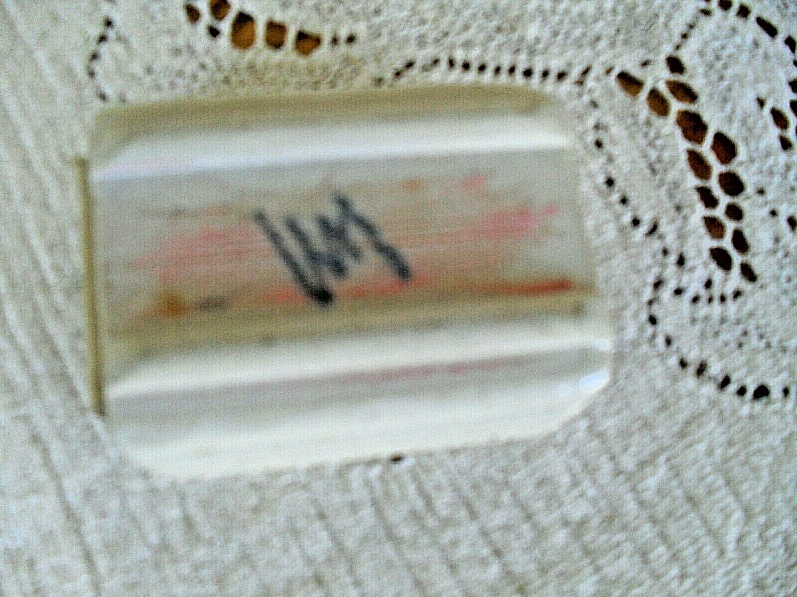 VINTAGE HEAVY POTTERY DESKTOP*POCKET MATCH SAFE*MATCHSAFE~SIGNED HAND PAINTED