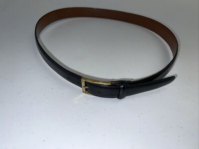 Brooks Brothers Men's Black Solid Belt Size 38/95 $148