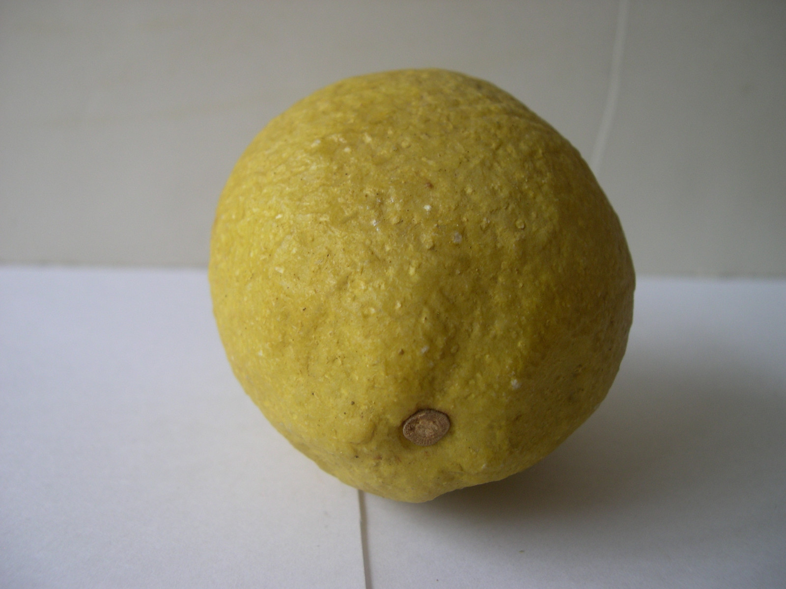 Vintage Alabaster Carved Painted Stone Lemon