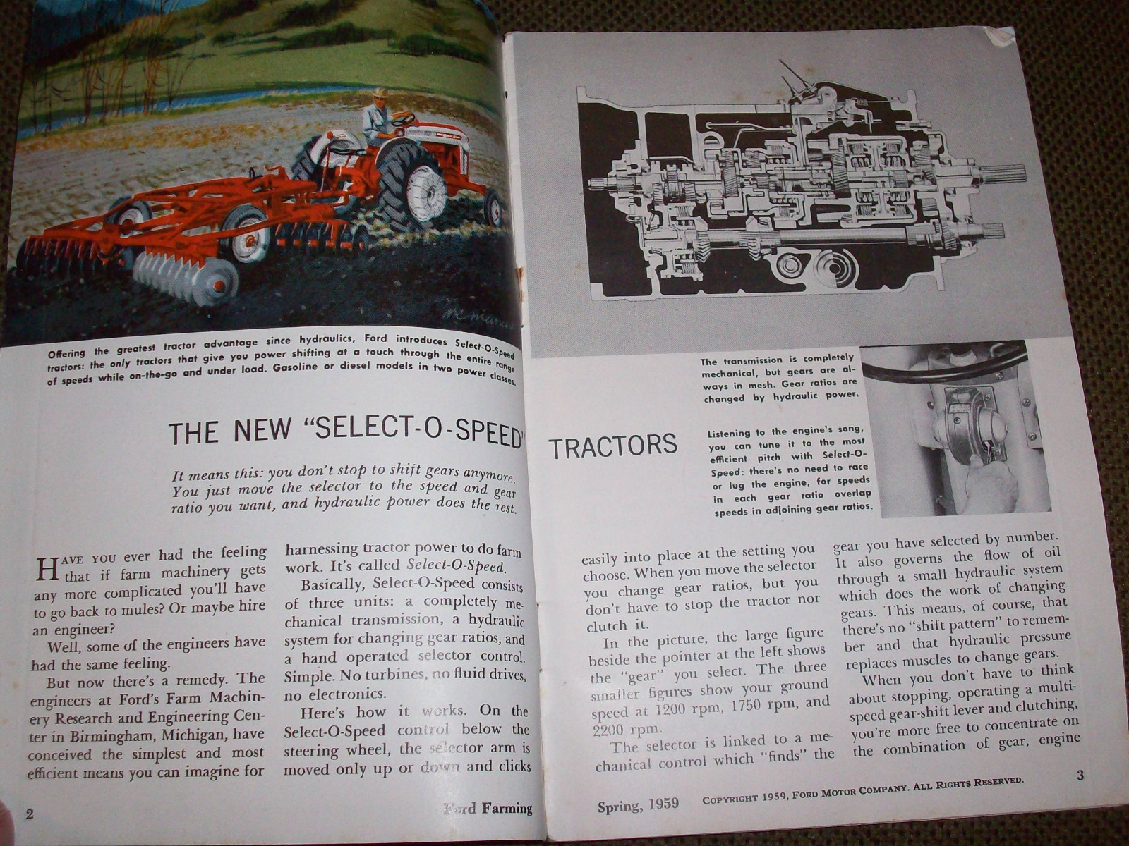 Spring 1959 Ford Farming Magazine Fordson Power Major Tractor Tyler Minnesota