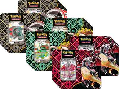 Pokemon x6 Paldean Fates Tin Sealed Case of 6 (2 of Each)