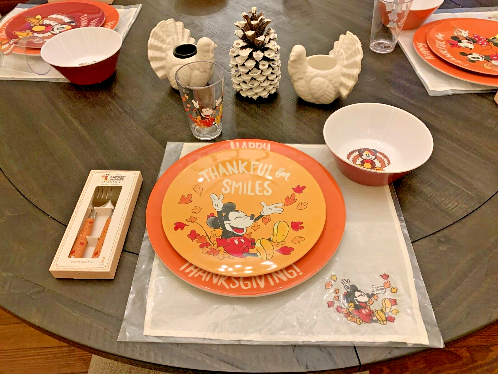 Kids 2025 thanksgiving plates