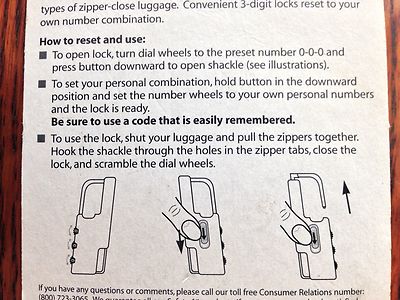 Five Packages of Backpack Locks (10 Locks Total) With Resettable Combinations.