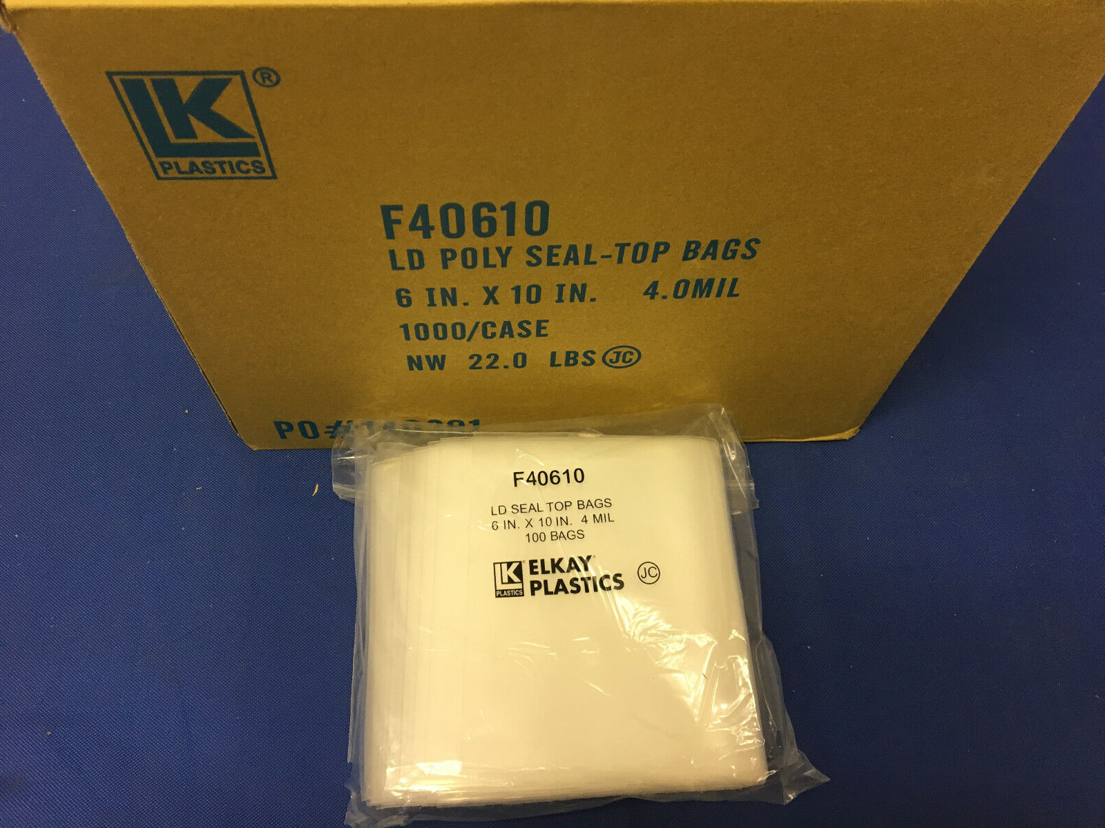 Clear Elkay 4 Mil Plastic Zipper Zip Lock Seal Top Reclosable Poly Bags 4Mil 