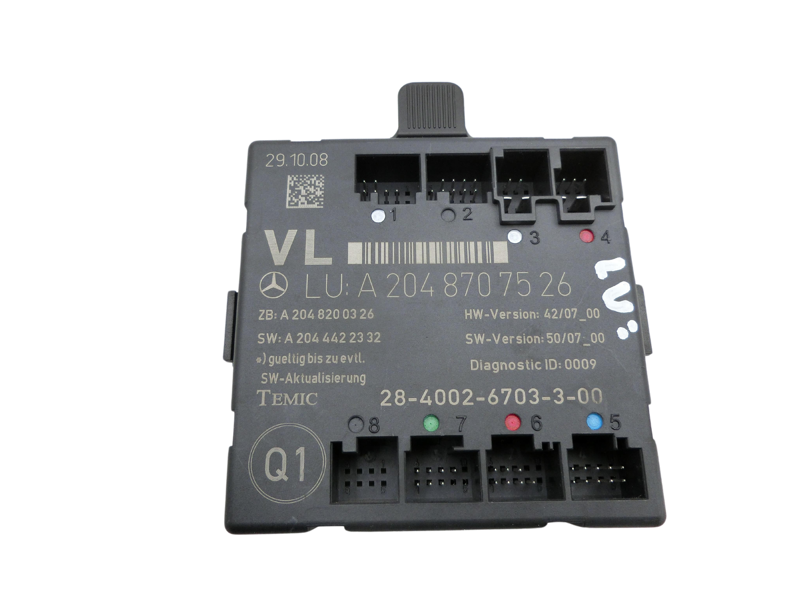 Mercedes W204 S204 C250 07-14 Steuergerät Türsteuergerät Türmodul Vorne Links  - Bild 1