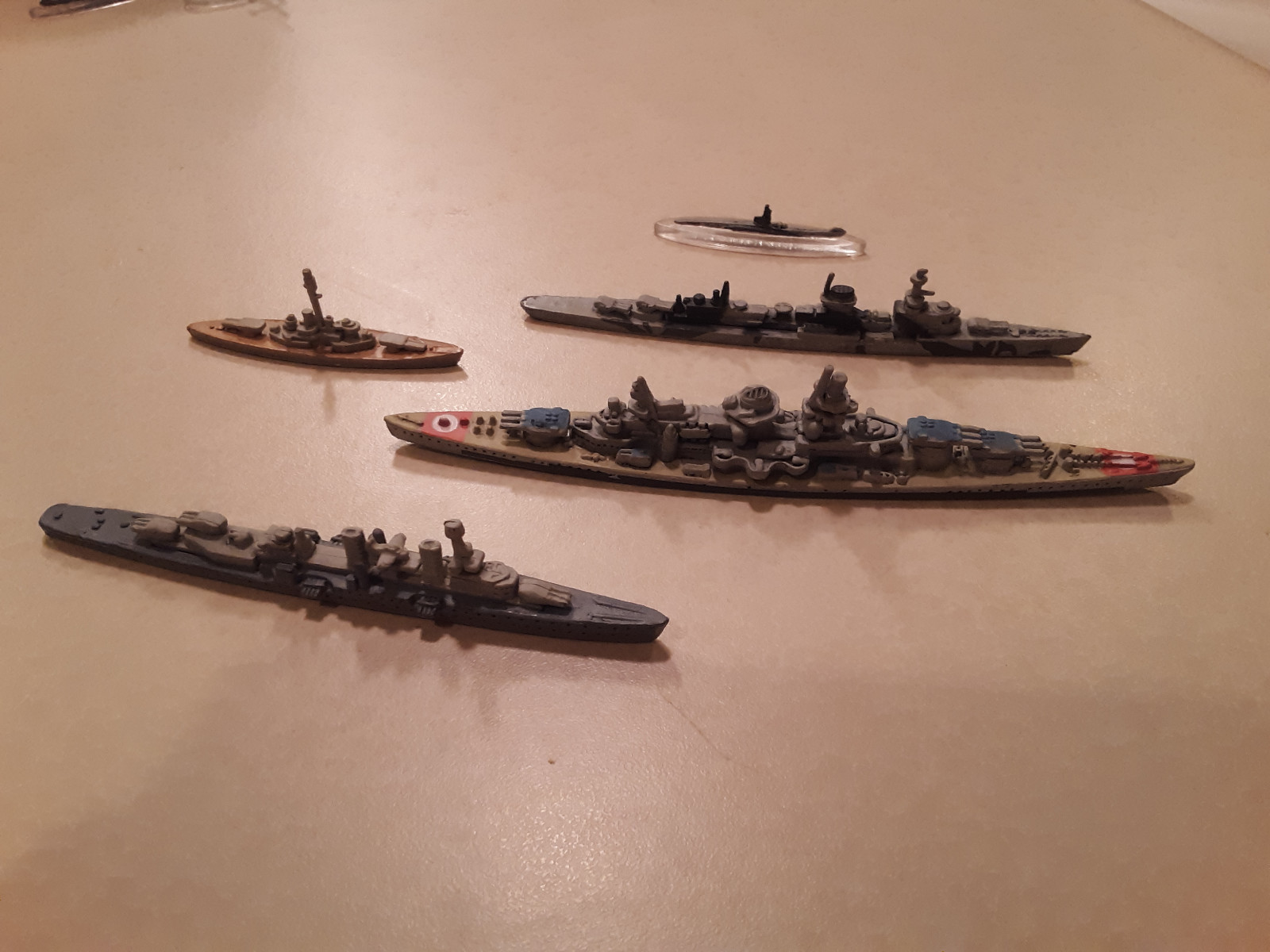 Axis and Allies War at Sea Gneisenau and Others Lot of 5 With Cards