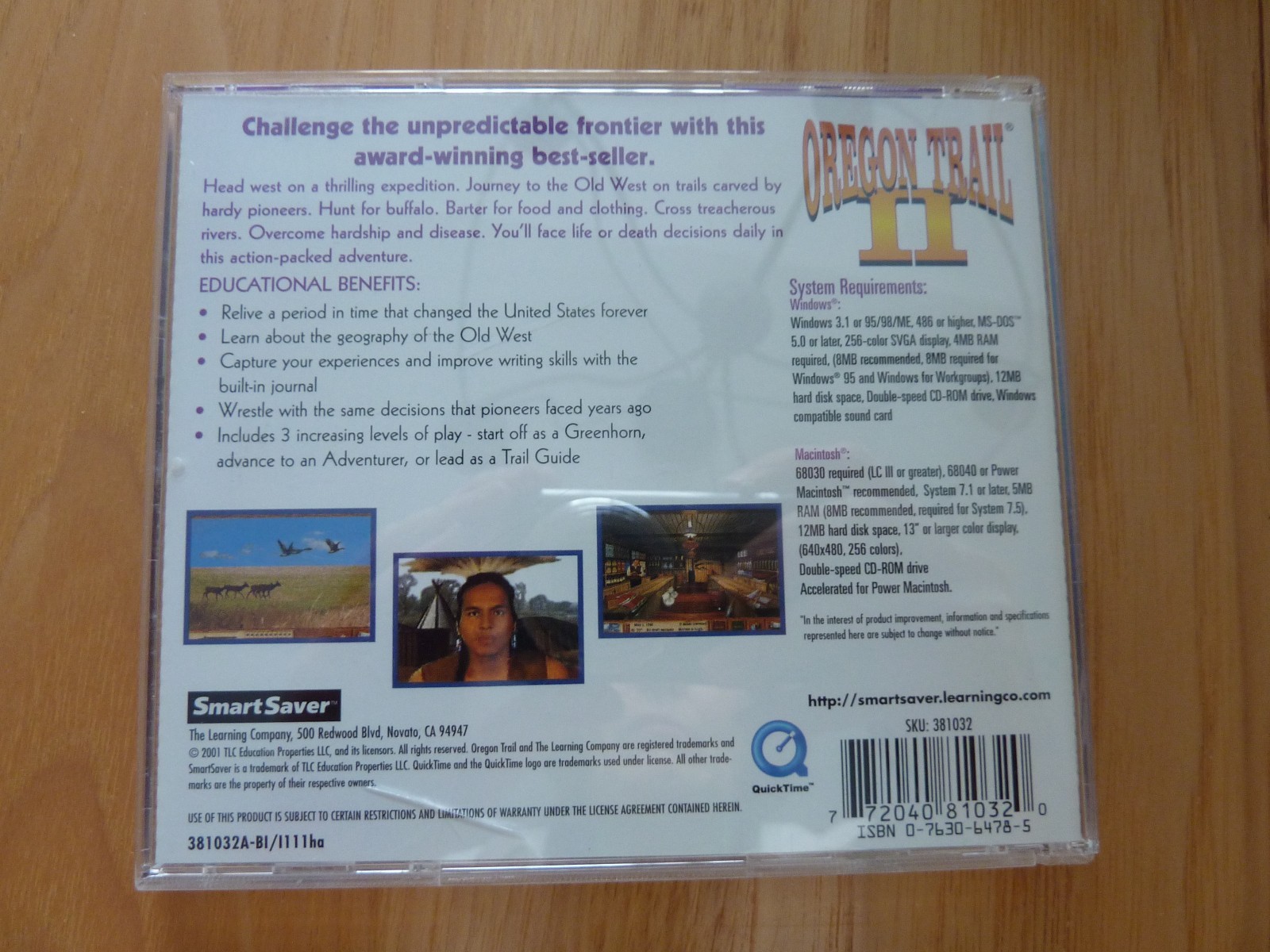 OREGON TRAIL II CD ROM FOR WINDOWS 95/98 ME & MACINTOSH~