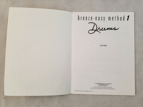 Breeze-easy Method 1 Drums John Kinyon Book Warner Bros.