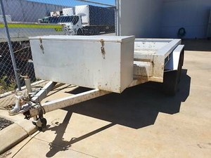 vt papas trailer john 8x5 lockable lined rust jockey axle registered rubber twin wheel storage box perth