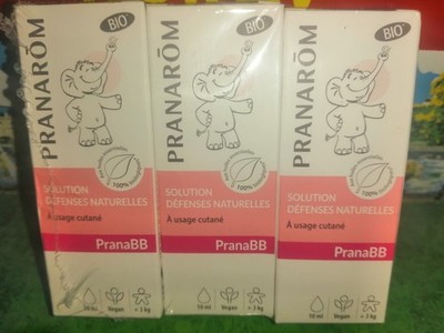 Lot De 3 Flacons 10ml Pranarôm PranaBB Solution Défenses Naturelles BIO Neuf 