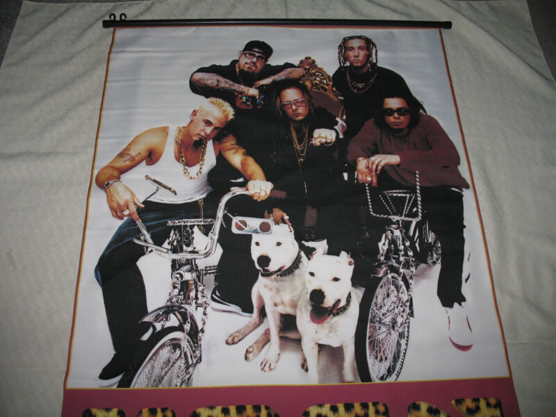 Vintage Korn Fabric Scroll Poster  2000 42” x 31”, Never Been Used