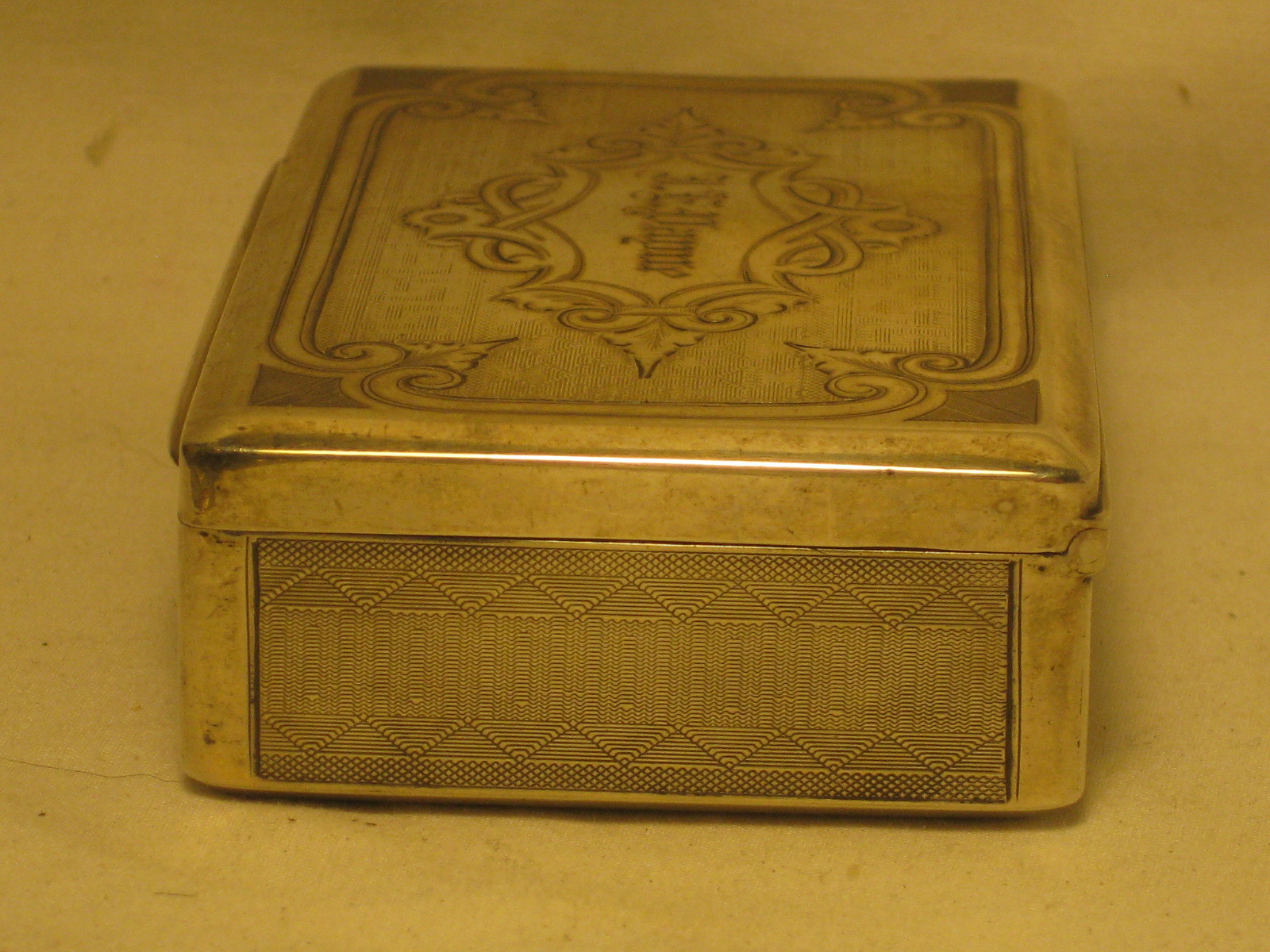 rare early Gorham intricately detailed small silver antique box 3.5