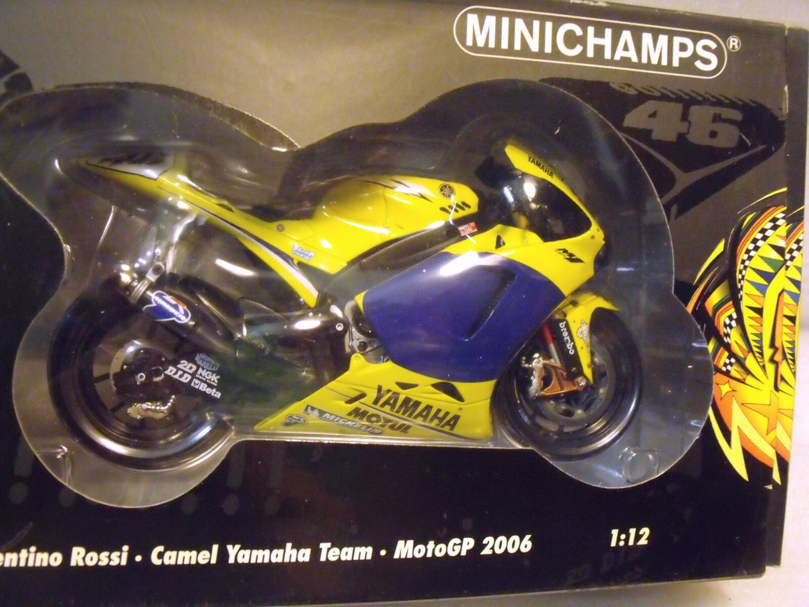 MINICHAMPS 1:12 Valentino ROSSI, YAMAHA YRZ M1 Moto GP 2006