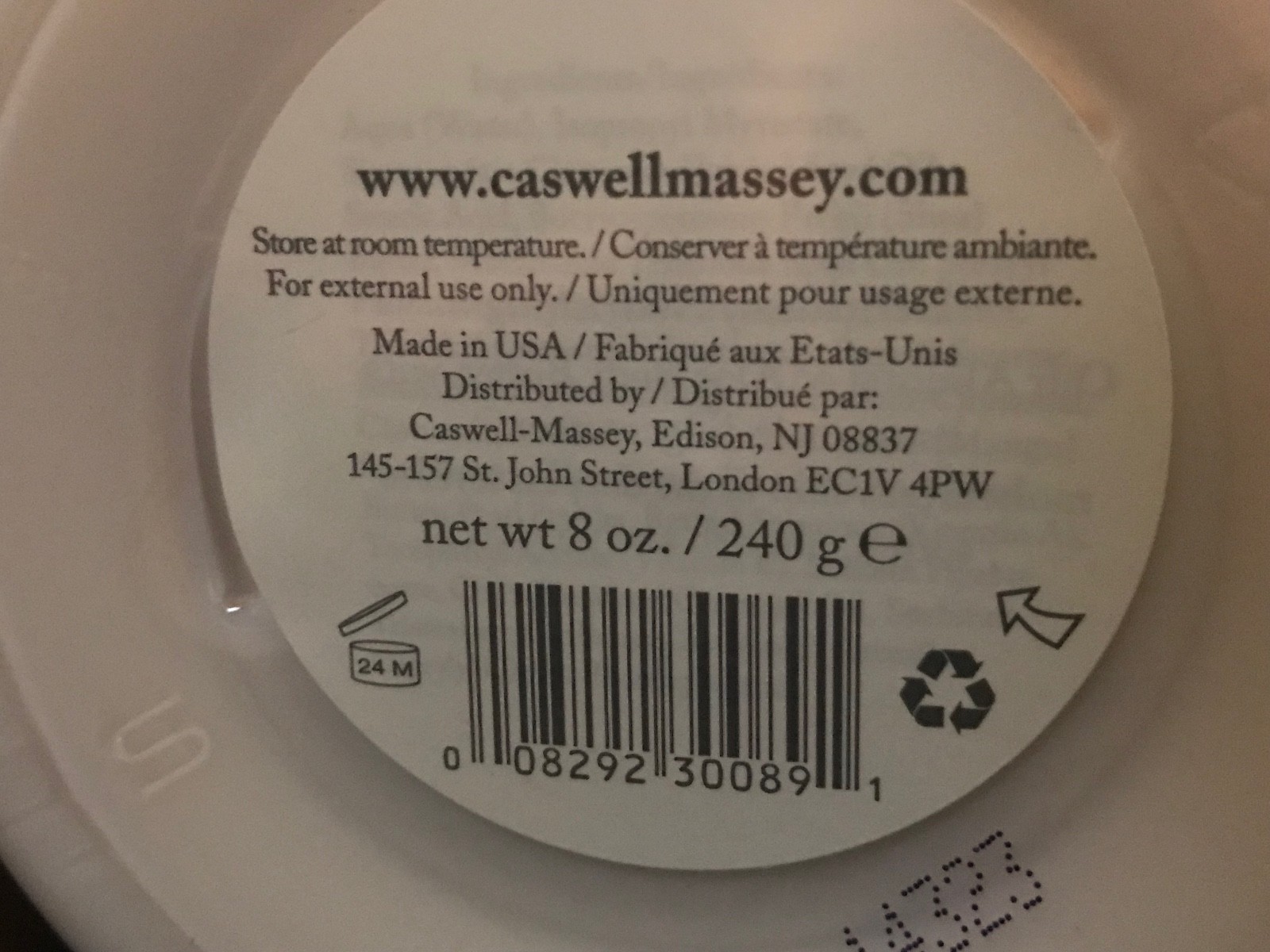 Caswell-Massey Almond and Aloe Body Butter, 8 Ounce