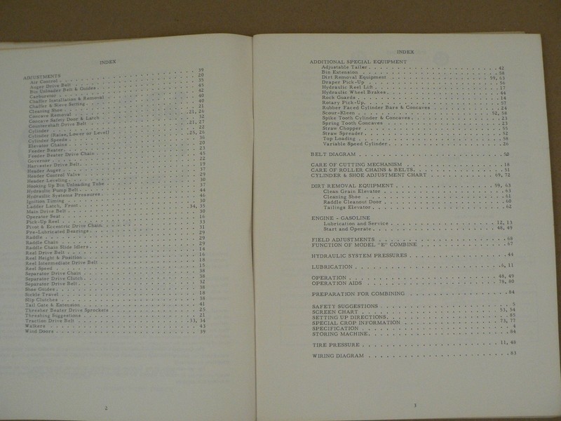 Allis Chalmers Gleaner E Self Propelled Combine Owners Operators Manual Vintage