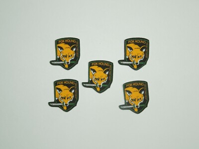 1/6 Scale Set of 5 Metal Gear Solid Fox Hound Fabric Patches for action figures