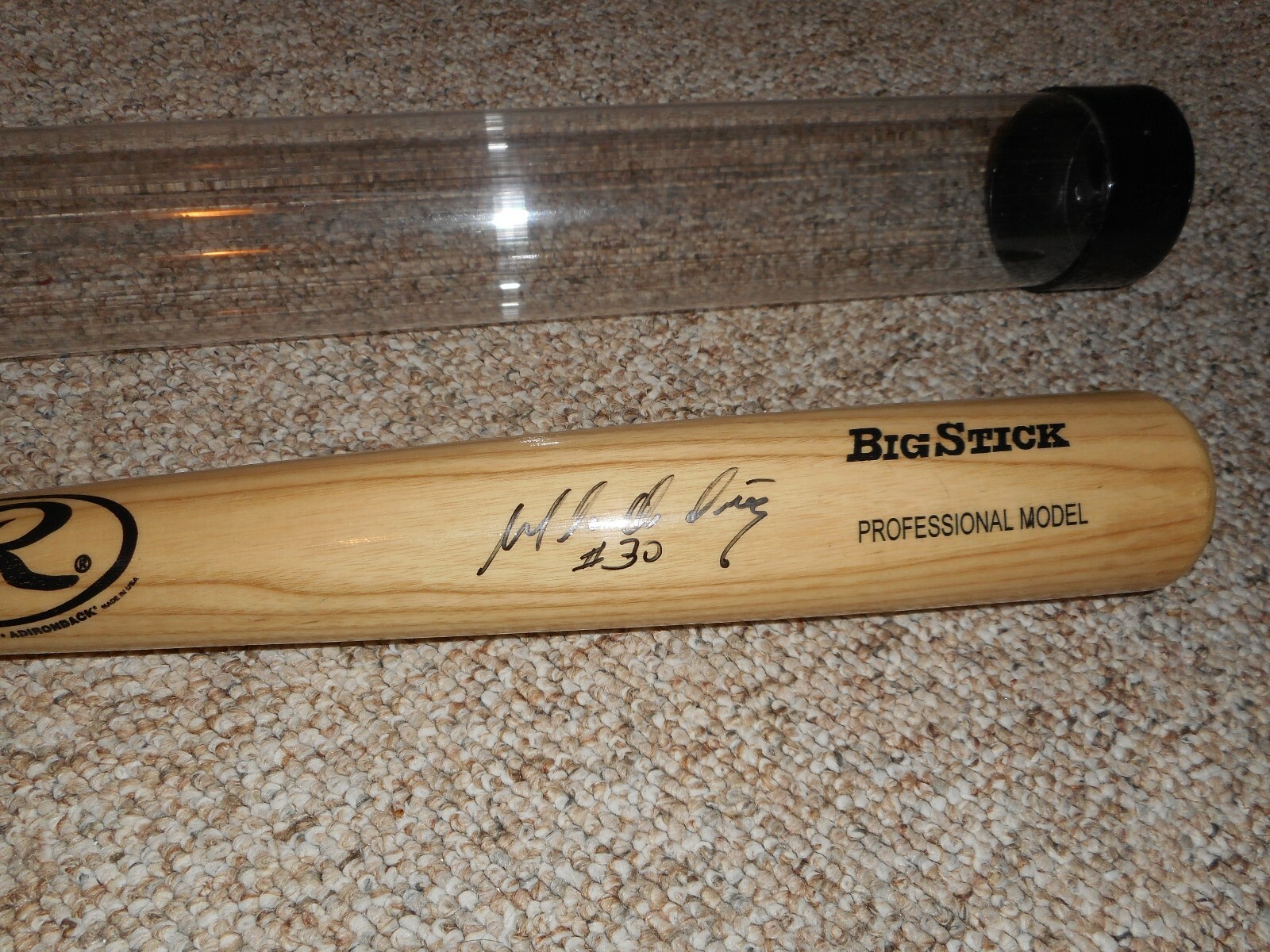 Magglio Ordonez Detroit Tigers Autographed Rawlings Big Stick Baseball Bat 34
