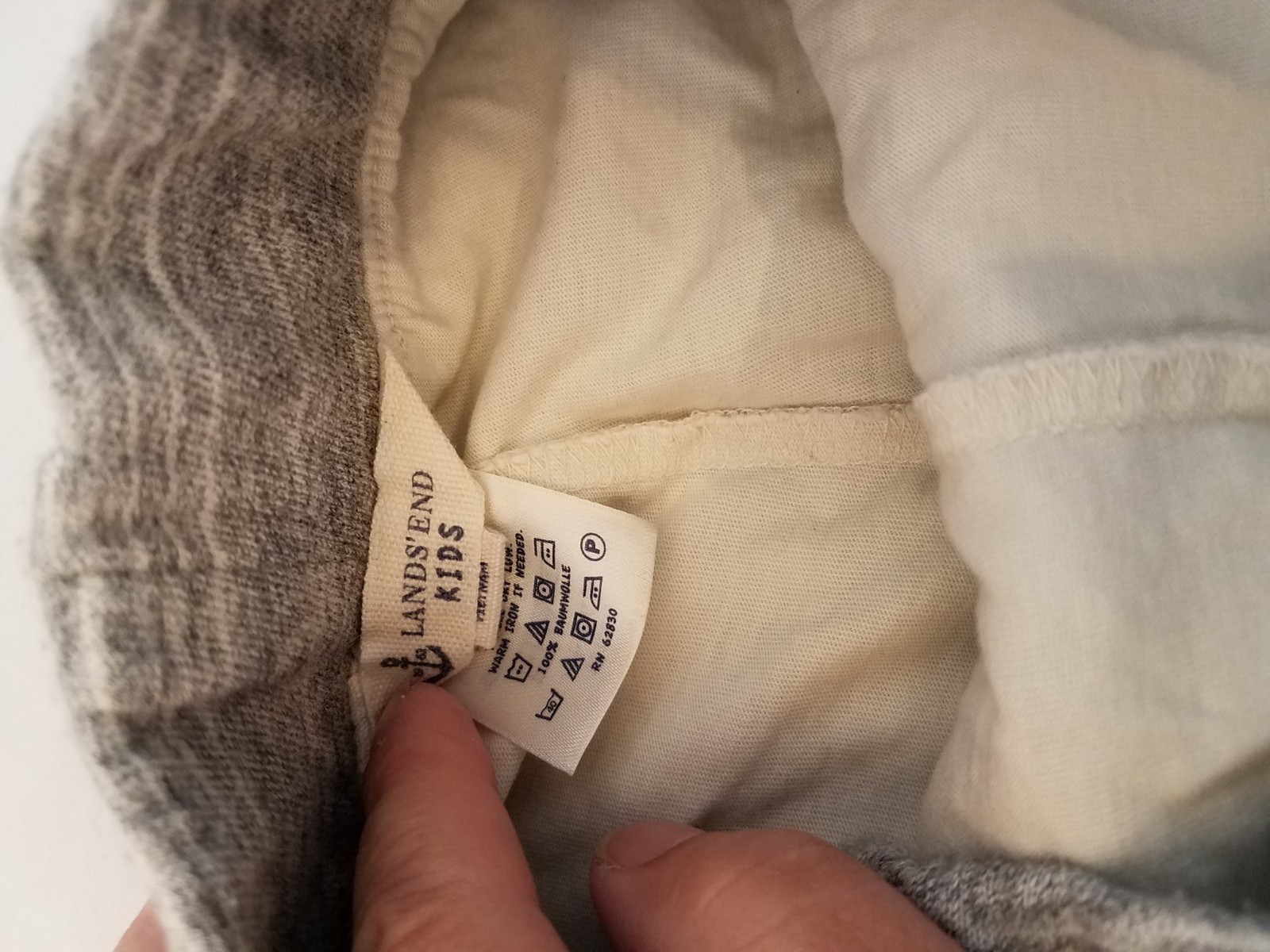 Lands End Grey Knit Skort Girls size 10