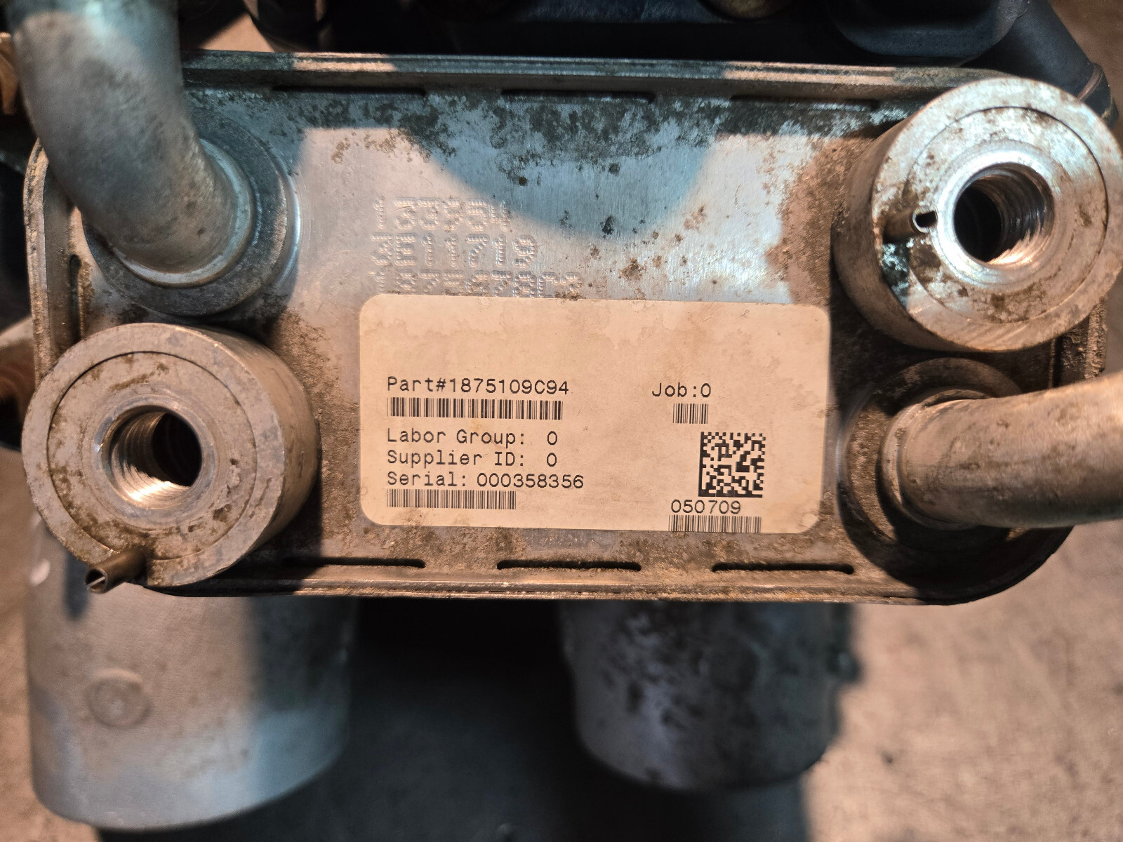 08-10 2008 6.4 Powerstroke Turbo Diesel International 6.4 Fuel Cooler 1875109C93 - Picture 2 of 9