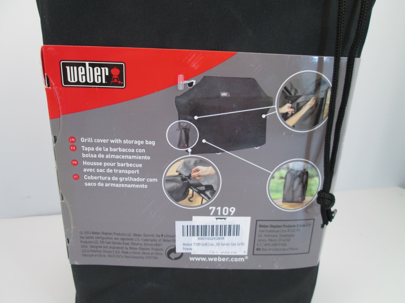 Weber 7109 Grill Cover With Black Storage Bag for Summit 600 Series Gas Grills