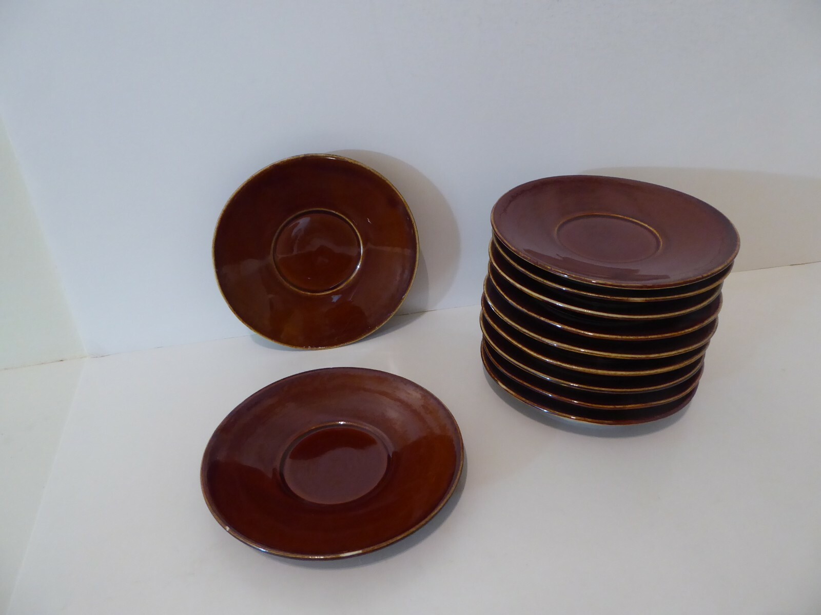Vintage (11) Hall Brown Saucers 1267    (S9