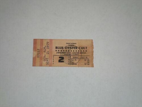 Blue Oyster Cult Rainbow Ian Hunter Concert Ticket Stub-1979-Lakeland,FL