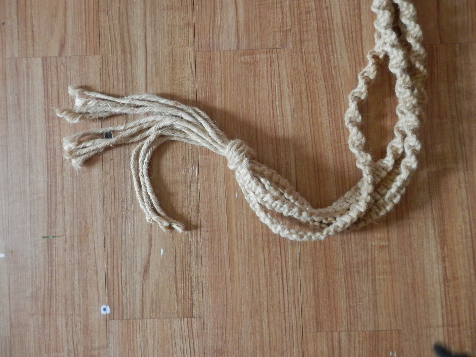 Vintage Set 2  70's  Hanging Macrame Planter Plant Holders 9 foot and 43