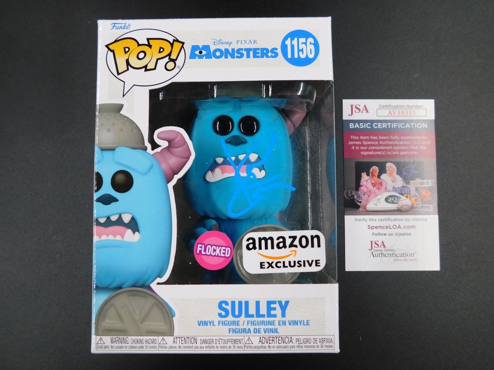 John Goodman Signed Funko Pop 1156 Flocked Amazon Sulley