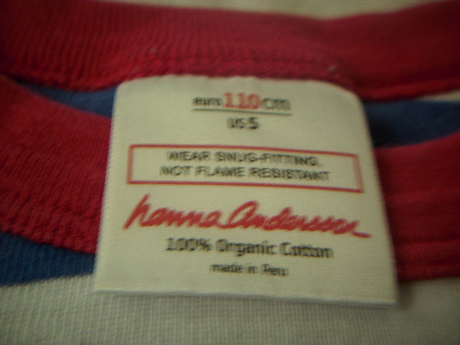 Hanna Andersson Short Johns 110 cm  sz 5  Red White Blue Stripe