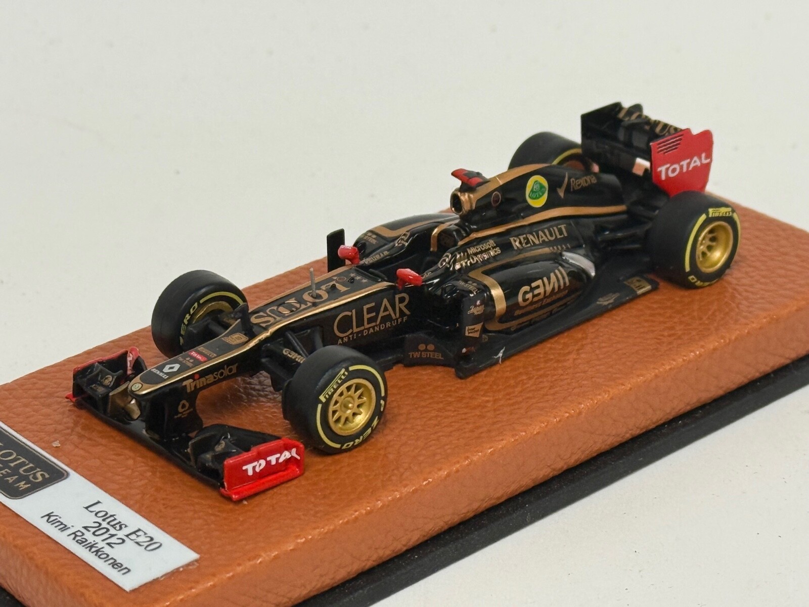 1/43 Lotus E20 from 2012 F1 Season of Kimi Rakkonen Leather