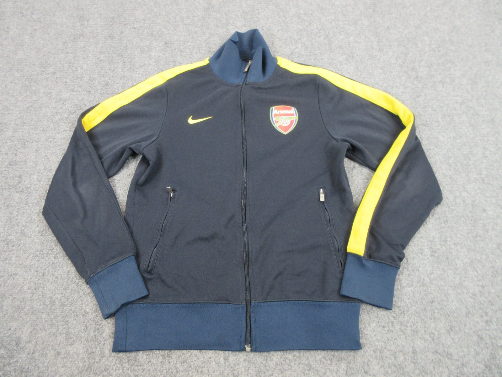 Arsenal Gunners Jacket Mens Adult Small Blue Full Zip Soccer