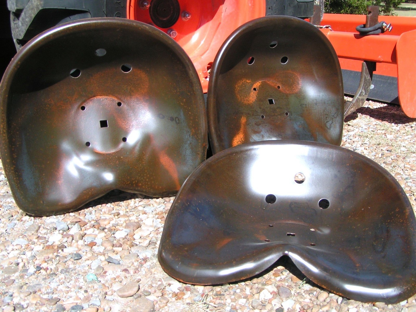 THREE DEEP Steel tractor Metal Farm machinery stool seat s New Old Style