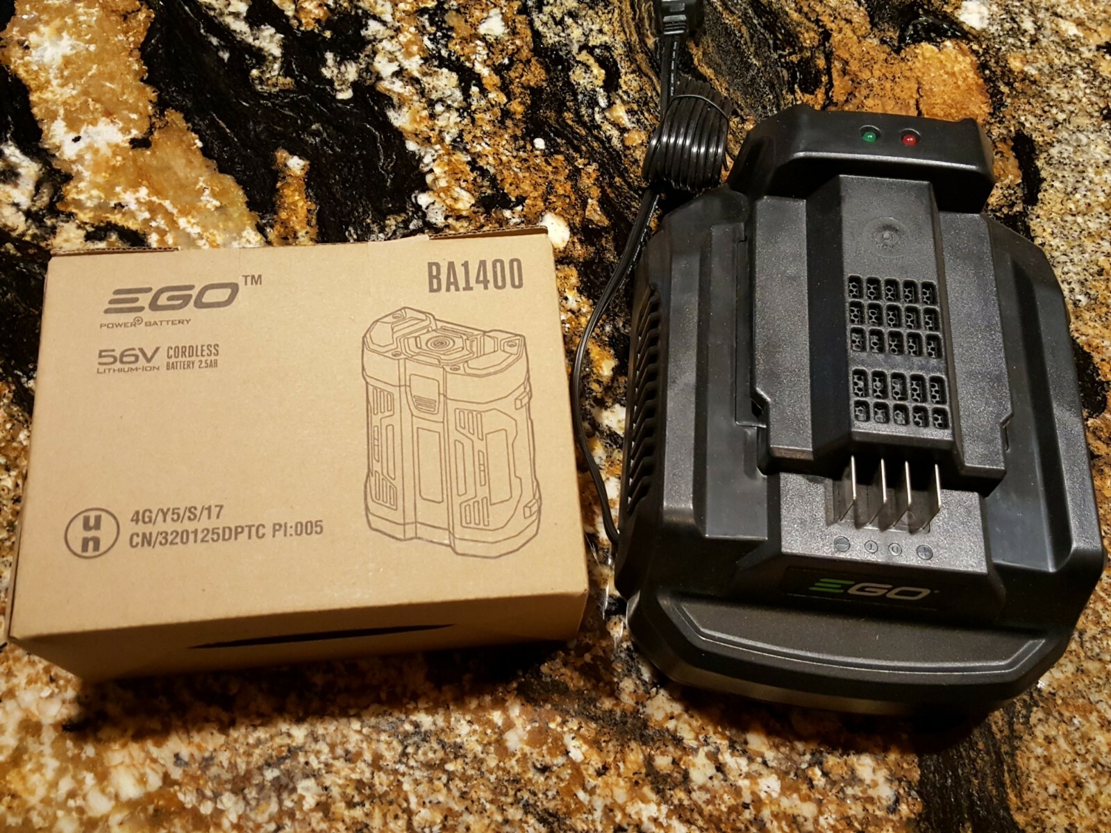 New Ego 56V BA1400 2.5Ah battery with charger