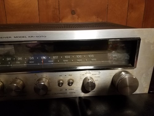 Kenwood KR-4070 AM/FM Stereo Receiver  Parts & Repair NO POWER vintage Dirty SEE