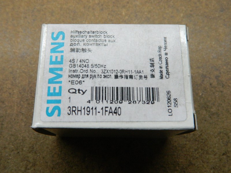 1x Siemens Hilfsschalterblock 3rh1911-1fa40 | E:06 | 3rh1911-1fa40