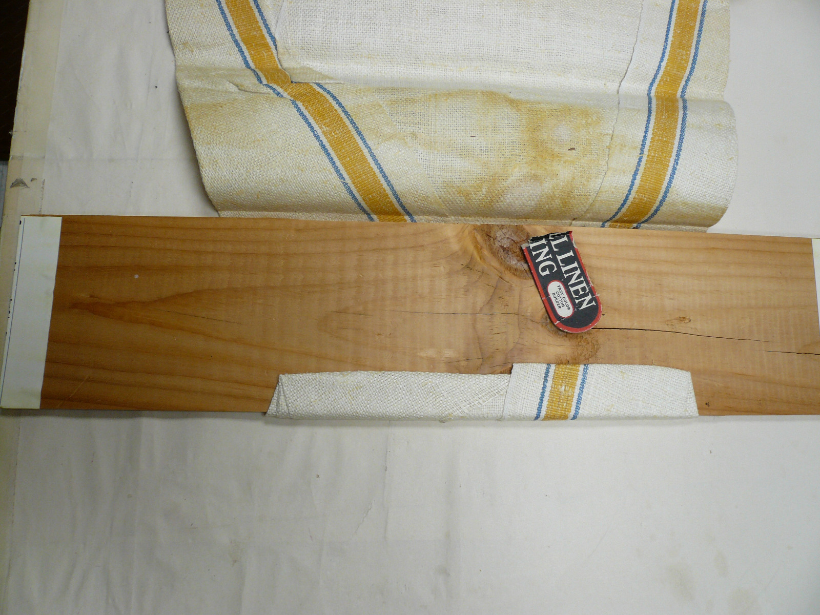 Vtg Bolts 30 Yds Natural Stevens Linen Bleached 18