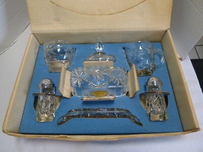 Vintage Anchor Hocking Prescut 700/719 7 Piece Table Service Set in Box