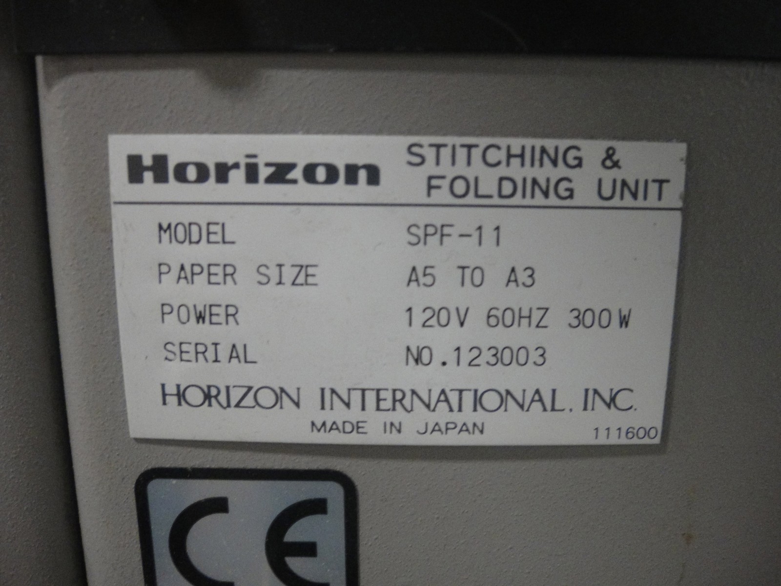 Horizon SPF11 Trimmer Hand Feed, No Towers