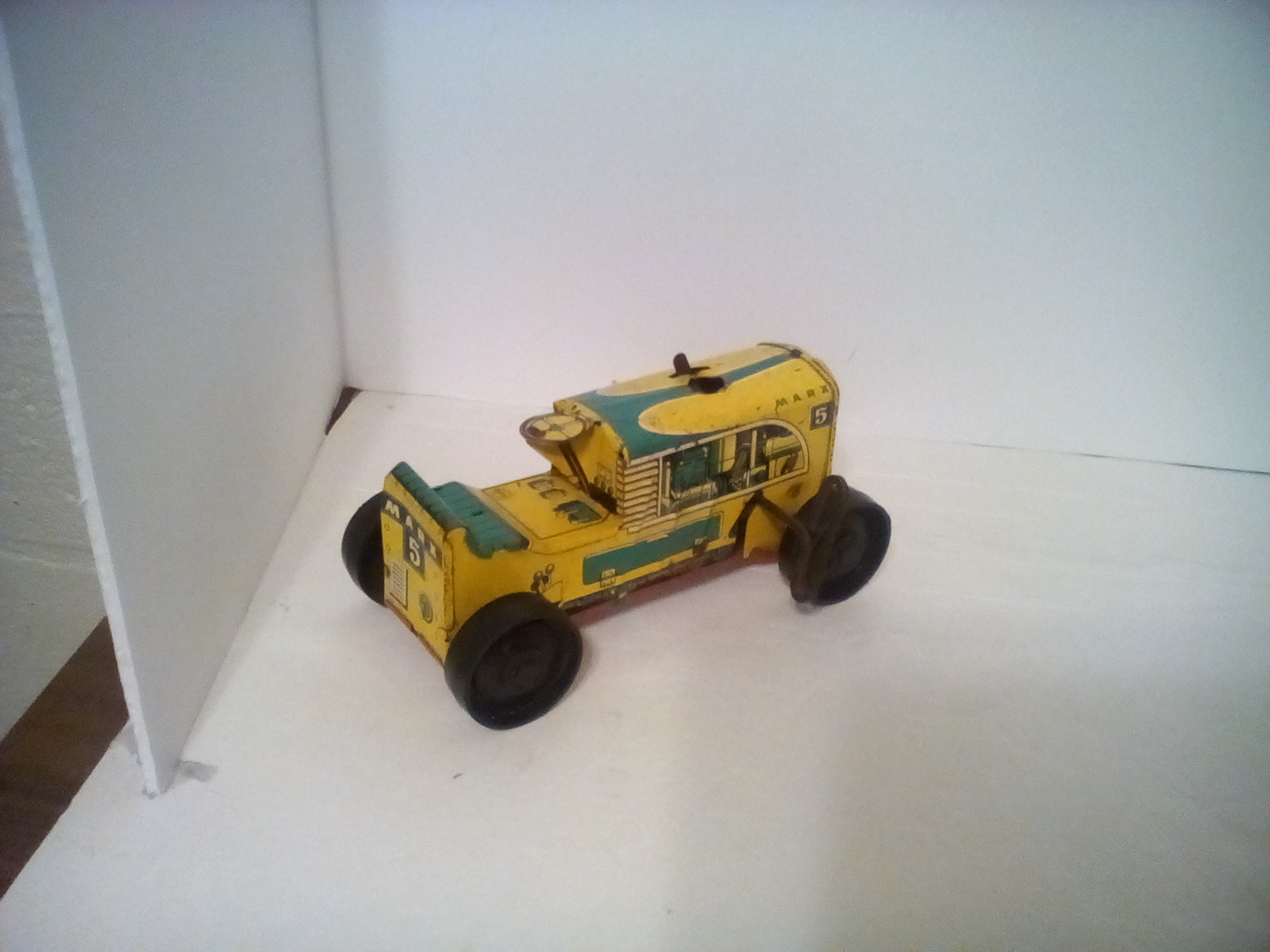 vintage marx tractor windup all parts working, tin lithograph, 1950s