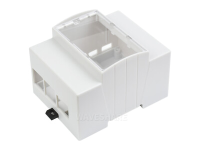 Waveshare DIN Rail ABS Case for Raspberry Pi 4 Large Inner Space Injection