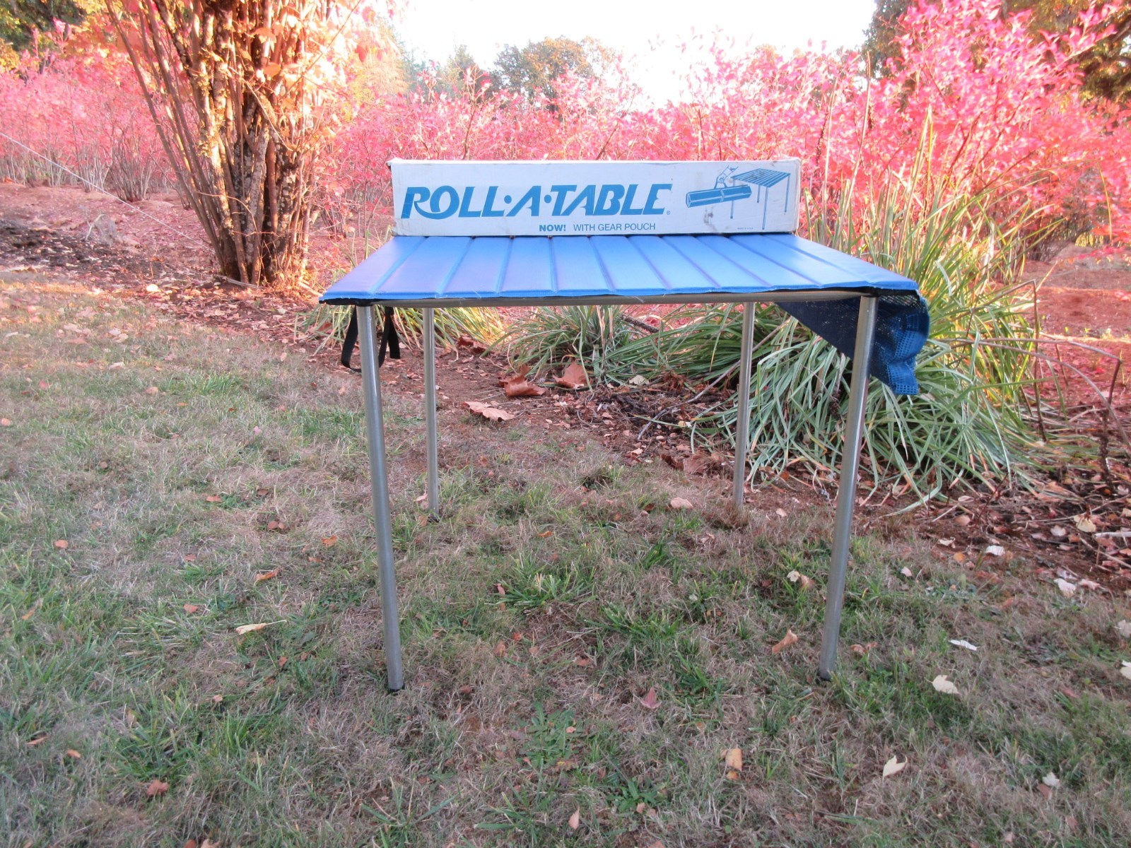 Roll-a-Table with Gear Pouch Made in USA in Box Hunting Camping Tailgate Party