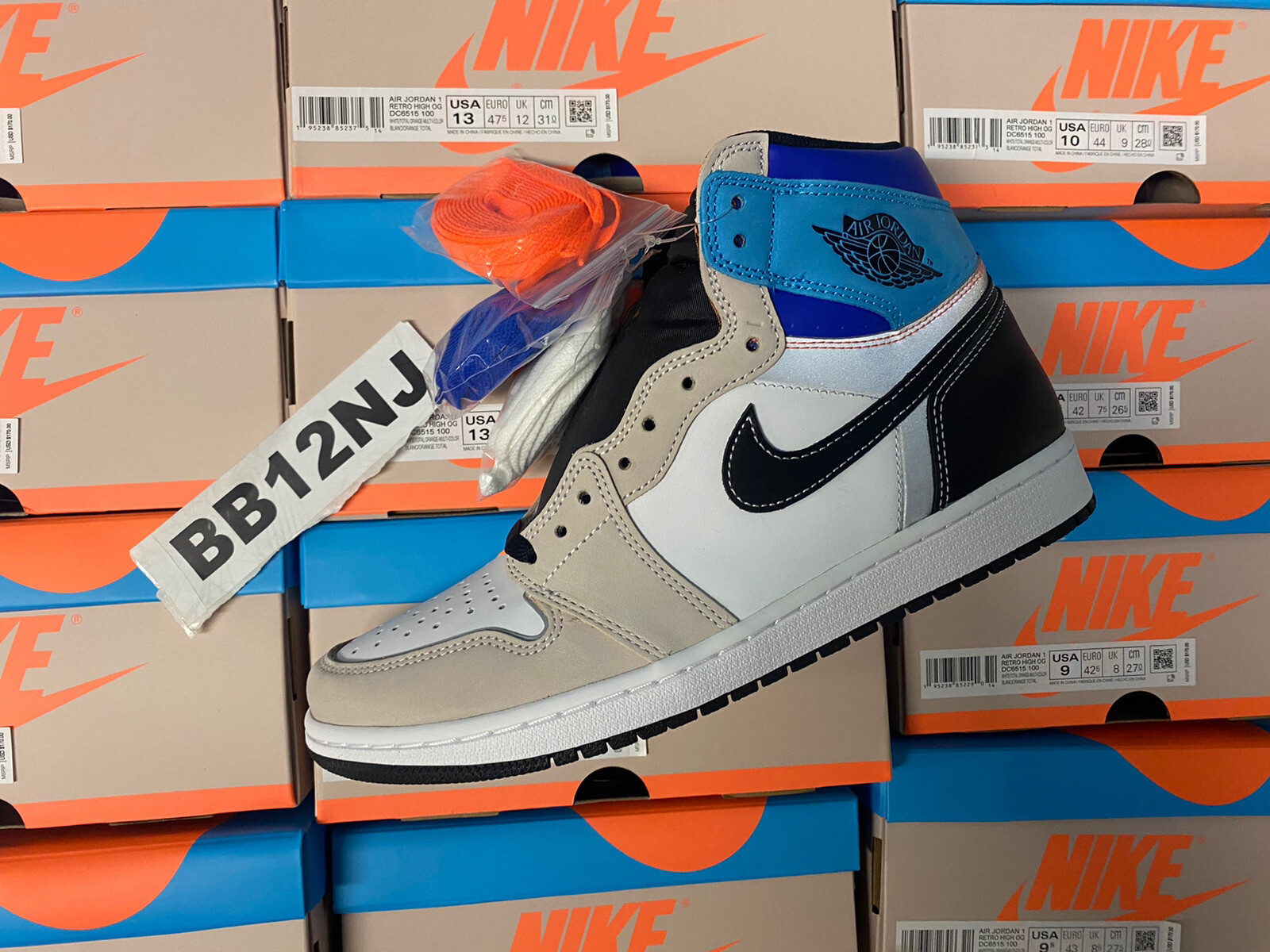 Air Jordan 1 High OG PROTOTYPE BLUE ORANGE NEW NEVER WORN DC6515-100  7.5-13: купить с доставкой из США, цена 28 975 руб - (324832415278)