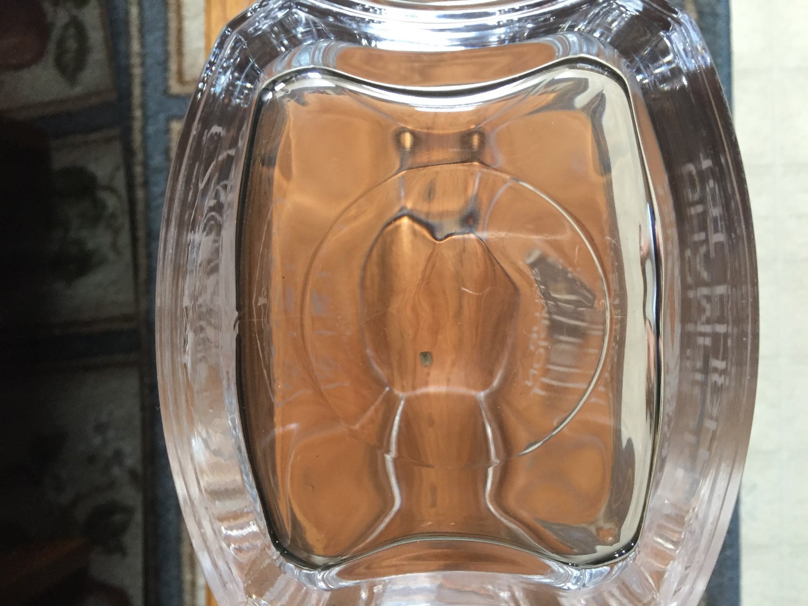 FINE VINTAGE HEAVY DUTY CRYSTAL GLASS GOLF TROPHY 