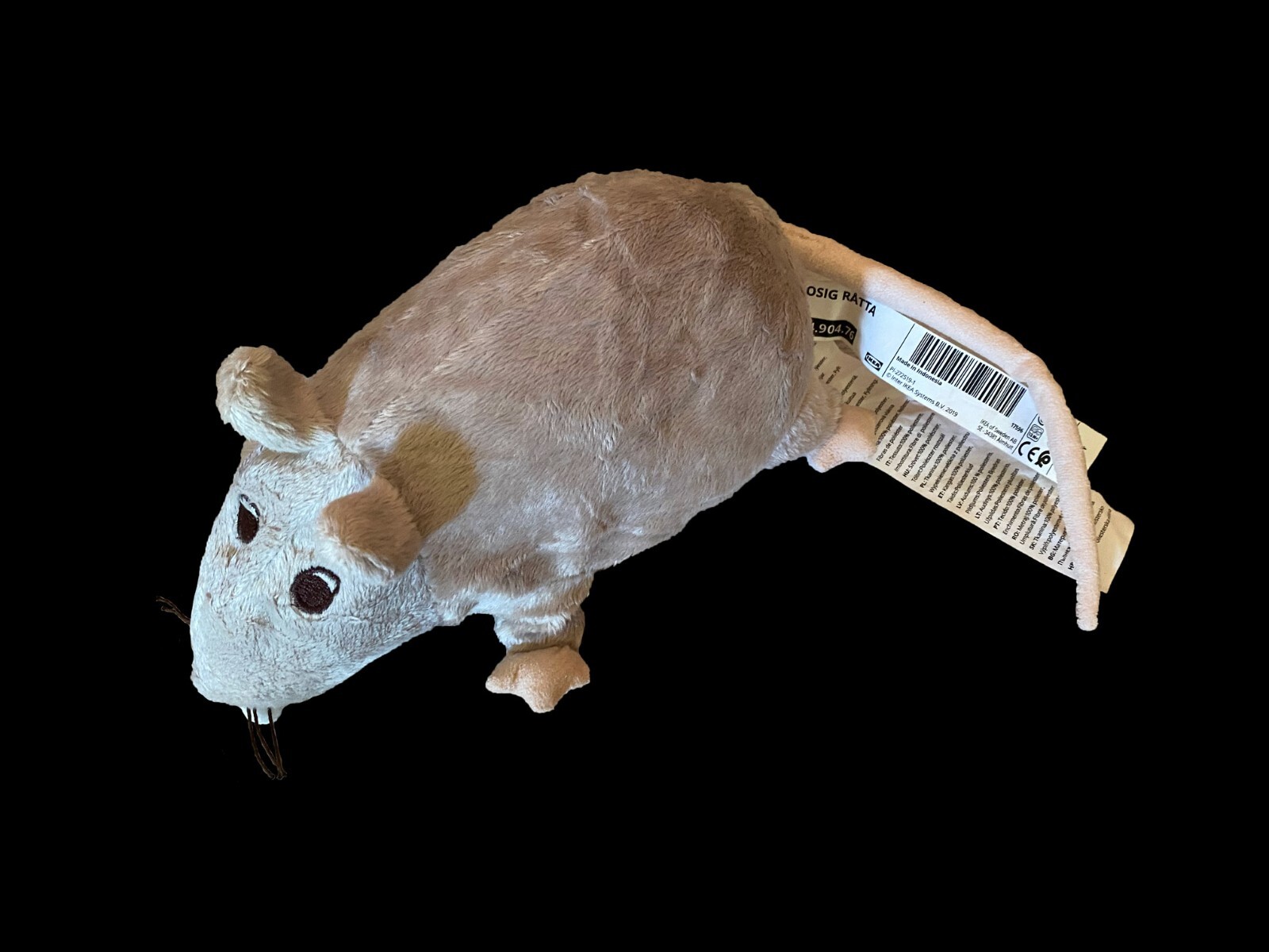 IKEA Rat GOSIG RÅTTA • 9" Grey Ratta plush • 23cm Gray Stuffed Toy Kids/Dogs NWT